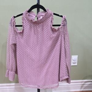Maurices Mauve Cold‎ Shoulder Blouse
